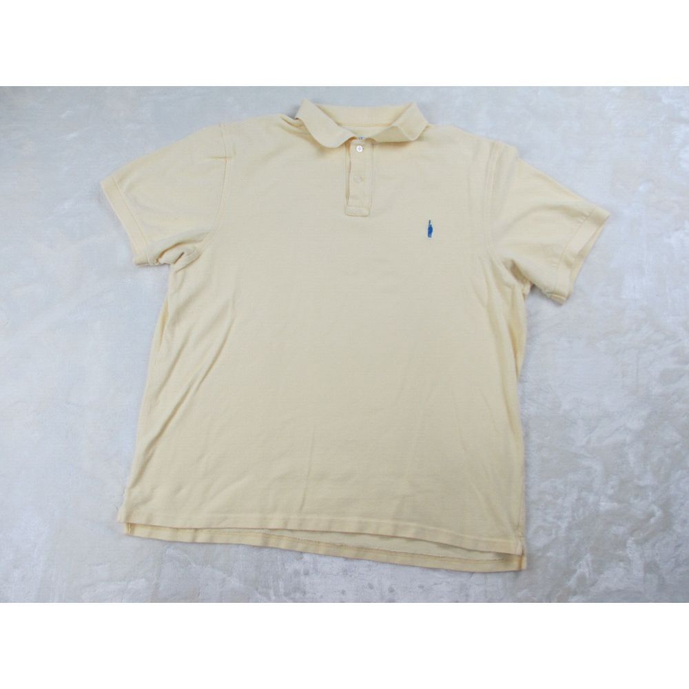 J Crew Polo‎ Shirt Mens Extra Large Yellow Blue Cotton Preppy Casual - Picture 2 of 8